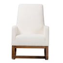 White Boucle Rocking Chair | Bali Loom Yashiya | Oroatrade.com