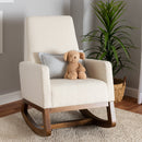 White Boucle Rocking Chair | Bali Loom Yashiya | Oroatrade.com