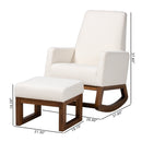 White Boucle Rocking Chair | Bali Loom Yashiya | Oroatrade.com