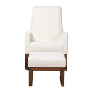 White Boucle Rocking Chair | Bali Loom Yashiya | Oroatrade.com