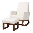 White Boucle Rocking Chair | Bali Loom Yashiya | Oroatrade.com