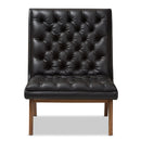 Black Leather Inspired Lounge Chair | Bali Loom Annetha | Oroatrade.com