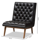 Black Leather Inspired Lounge Chair | Bali Loom Annetha | Oroatrade.com