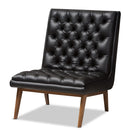 Black Leather Inspired Lounge Chair | Bali Loom Annetha | Oroatrade.com