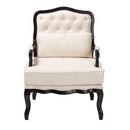 Cream Tufted French Accent Chair | Bali Loom Dion | Oroatrade.com