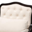 Cream Tufted French Accent Chair | Bali Loom Dion | Oroatrade.com