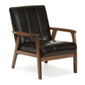 Panel Stitched Leather Inspired Lounge Chair | Bali Loom Nikko | Oroatrade.com