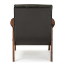 Panel Stitched Leather Inspired Lounge Chair | Bali Loom Nikko | Oroatrade.com