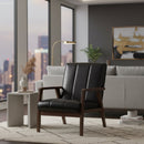Panel Stitched Leather Inspired Lounge Chair | Bali Loom Nikko | Oroatrade.com