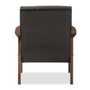 Panel Stitched Leather Inspired Lounge Chair | Bali Loom Nikko | Oroatrade.com