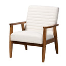 Channeled Cream Boucle Lounge Chair | Bali Loom Stratton | Oroatrade.com