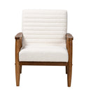 Channeled Cream Boucle Lounge Chair | Bali Loom Stratton | Oroatrade.com