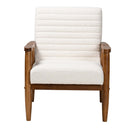 Channeled Cream Boucle Lounge Chair | Bali Loom Stratton | Oroatrade.com