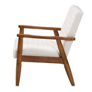 Channeled Cream Boucle Lounge Chair | Bali Loom Stratton | Oroatrade.com