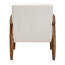 Channeled Cream Boucle Lounge Chair | Bali Loom Stratton | Oroatrade.com