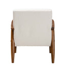 Channeled Cream Boucle Lounge Chair | Bali Loom Stratton | Oroatrade.com