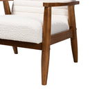 Channeled Cream Boucle Lounge Chair | Bali Loom Stratton | Oroatrade.com