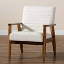 Channeled Cream Boucle Lounge Chair | Bali Loom Stratton | Oroatrade.com