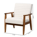 Channeled Cream Boucle Lounge Chair | Bali Loom Stratton | Oroatrade.com