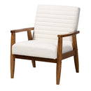 Channeled Cream Boucle Lounge Chair | Bali Loom Stratton | Oroatrade.com