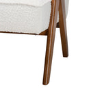 Cream Boucle Japandi Accent Armchair | Bali Loom Georgina | Oroatrade.com