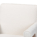 Cream Boucle Japandi Accent Armchair | Bali Loom Georgina | Oroatrade.com