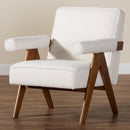 Cream Boucle Japandi Accent Armchair | Bali Loom Georgina | Oroatrade.com