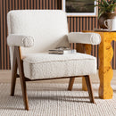 Cream Boucle Japandi Accent Armchair | Bali Loom Georgina | Oroatrade.com
