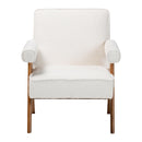 Cream Boucle Japandi Accent Armchair | Bali Loom Georgina | Oroatrade.com