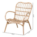 Rattan Openwork Bohemian Lounge Chair | Bali Loom Bajo | Oroatrade.com