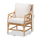 Hospitality furniture - White Padded Rattan Accent Chair - www.oroatrade.com
