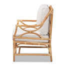 Hospitality furniture - White Padded Rattan Accent Chair - www.oroatrade.com