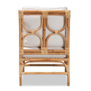 Hospitality furniture - White Padded Rattan Accent Chair - www.oroatrade.com