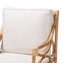 Hospitality furniture - White Padded Rattan Accent Chair - www.oroatrade.com