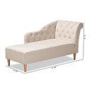 Scroll Back Tufted Chaise Lounge | Bali Loom Emeline | Oroatrade.com