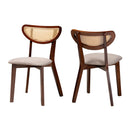 Crescent Rattan Back Dining Chairs 2 | Bali Loom Dannell | Oroatrade.com