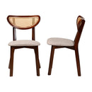 Crescent Rattan Back Dining Chairs 2 | Bali Loom Dannell | Oroatrade.com