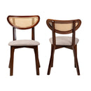 Crescent Rattan Back Dining Chairs 2 | Bali Loom Dannell | Oroatrade.com
