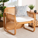 Contract furniture - Rattan Cane Cushioned Lounge Chair - www.oroatrade.com