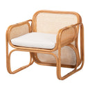 Contract furniture - Rattan Cane Cushioned Lounge Chair - www.oroatrade.com