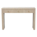 Natural Grasscloth 3 Drawer Console Table | Bali Loom Cielo | Oroatrade.com