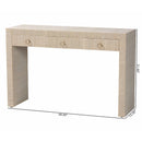 Natural Grasscloth 3 Drawer Console Table | Bali Loom Cielo | Oroatrade.com