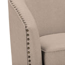 Beige Studded Swivel Tub Chair | Bali Loom Porter | Oroatrade.com