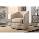 Beige Studded Swivel Tub Chair | Bali Loom Porter | Oroatrade.com
