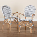 Indoor Outdoor Two Toned Weaving Bistro Chairs 2 | Bali Loom Naila | Oroatrade.com