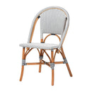 Two Toned Weaving Indoor Outdoor Bistro Chair | Bali Loom Genica | Oroatrade.com