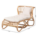 Brown Rattan Chaise Lounge | Bali Loom Delara | Oroatrade.com