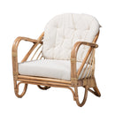 Natural Rattan Padded Lounge Chair | Bali Loom Aliane | Oroatrade.com
