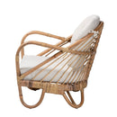 Natural Rattan Padded Lounge Chair | Bali Loom Aliane | Oroatrade.com
