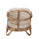 Natural Rattan Padded Lounge Chair | Bali Loom Aliane | Oroatrade.com